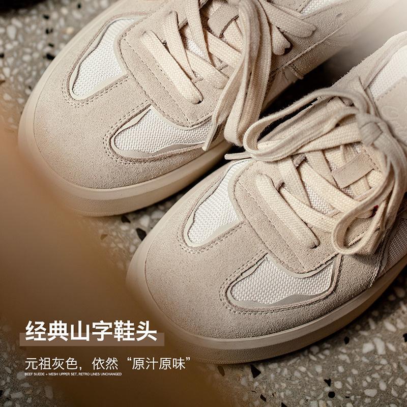 Mr.A厚底德訓鞋男鞋春季百搭休閑板鞋透氣小白鞋潮鞋-Retro's Wear