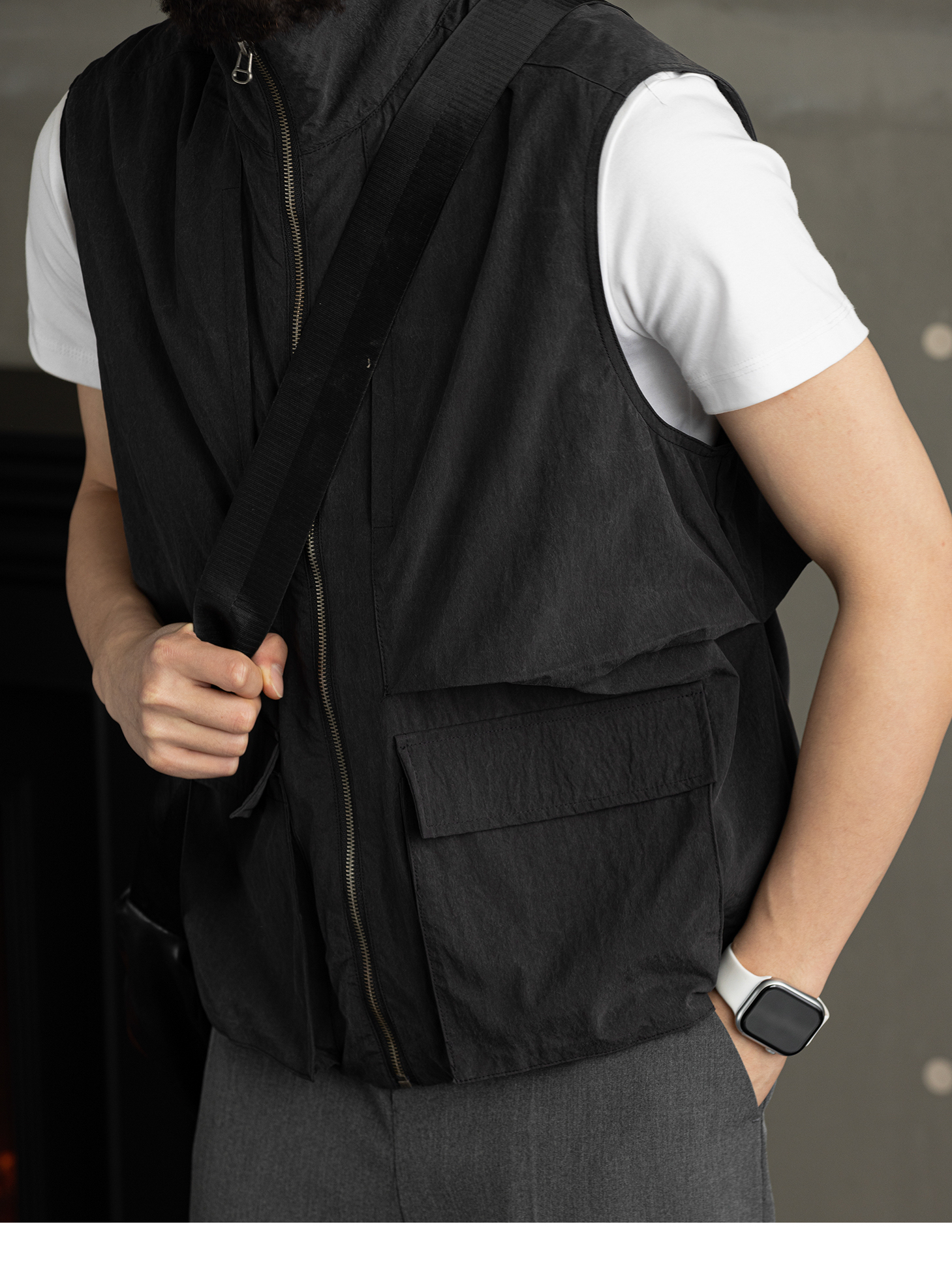 【都市輕旅】夏季天絲薄款坎肩馬甲男士休閒無袖背心外套