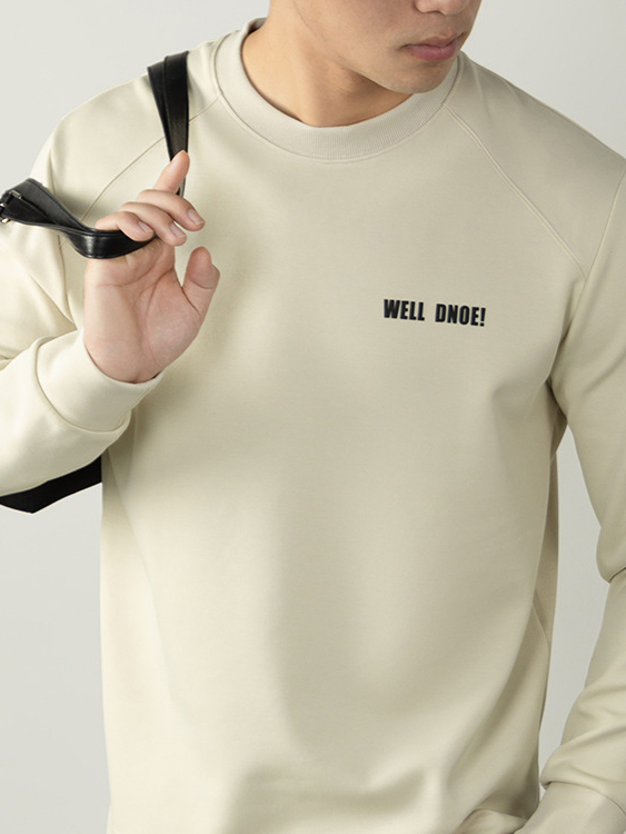 【無界型格】高級340G空氣層厚款長袖衛衣男慵懶風3D植絨印花上衣