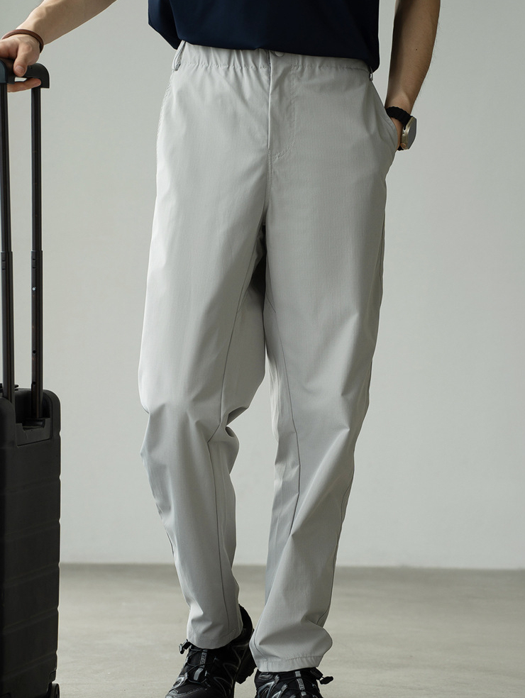 輕量化防水冰絲涼感速乾透氣直筒褲男2025夏季戶外新款運動休閒褲