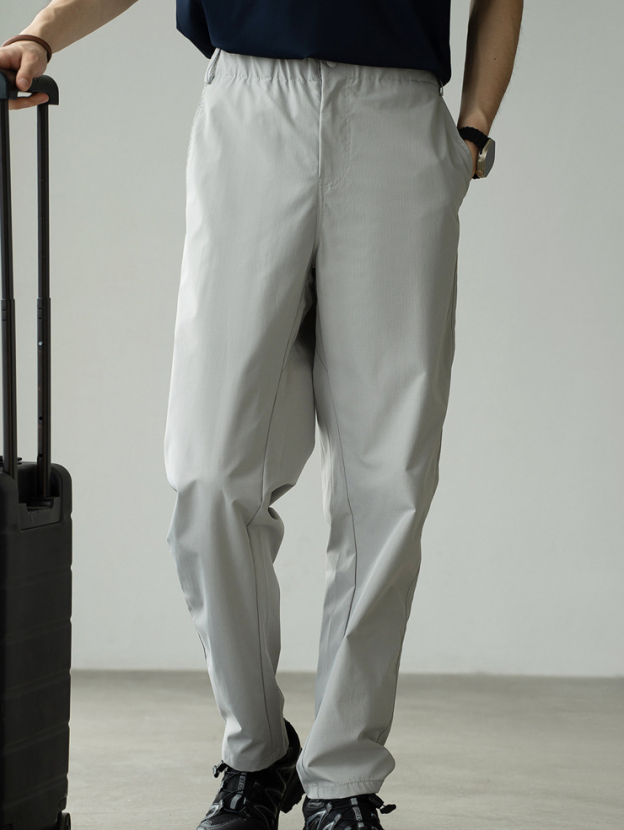 輕量化防水冰絲涼感速乾透氣直筒褲男2025夏季戶外新款運動休閒褲