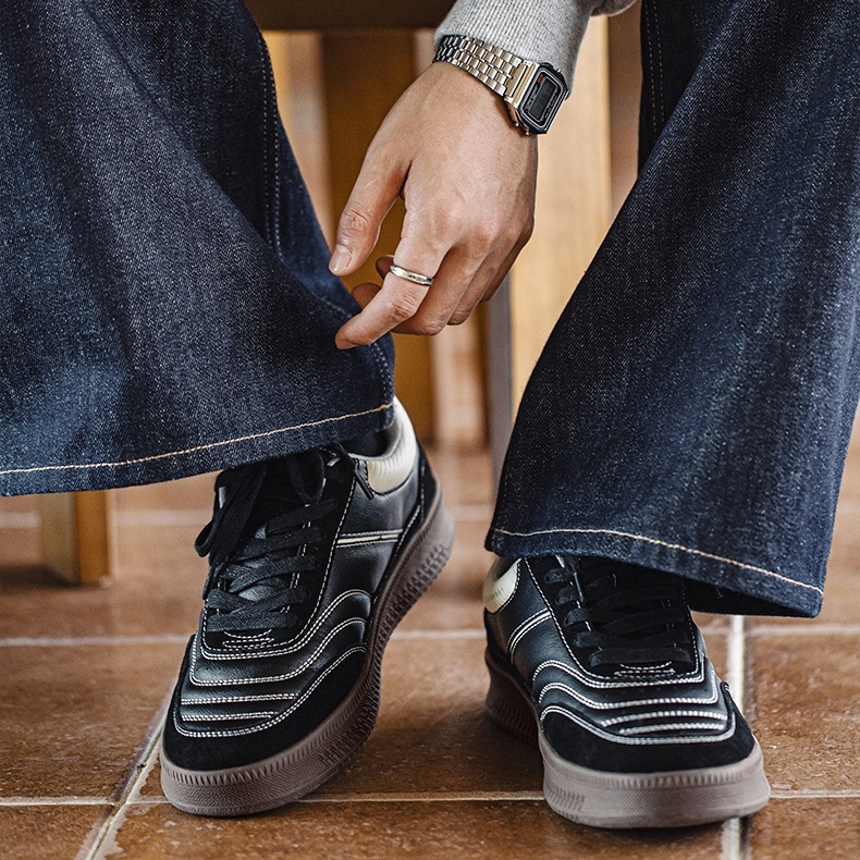 MRA改良足球板鞋男款秋季運動休閒阿甘小白鞋平底通勤翻蓋德訓鞋