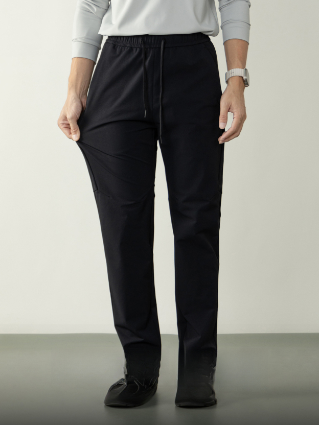 【探險系列】零感高彈休閒長褲抽繩腰立體V斜裁拉鍊袋男戶外長褲