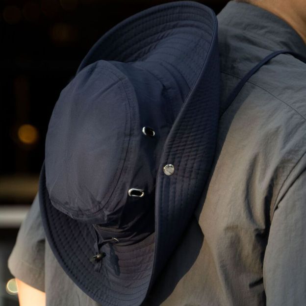 抽繩漁夫帽子男女百搭透氣防曬戶外登山釣魚帽-Retro's Wear