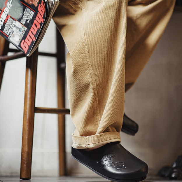 夏季新款男士穆勒鞋極簡包頭半拖老錢風一脚蹬休閒軟木底拖鞋