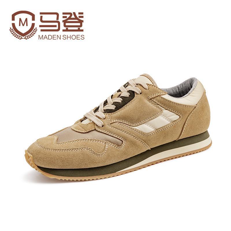 馬登工裝英訓鞋春季新款運動休閒男鞋低幫板鞋小眾阿甘鞋-Retro's Wear