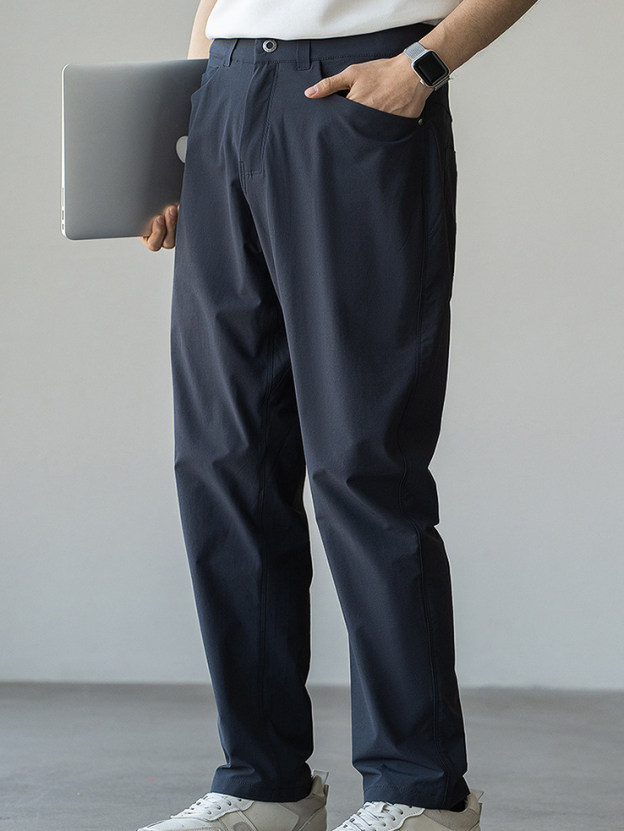 通勤防水速幹西褲男士春夏季四面彈力休閒長褲