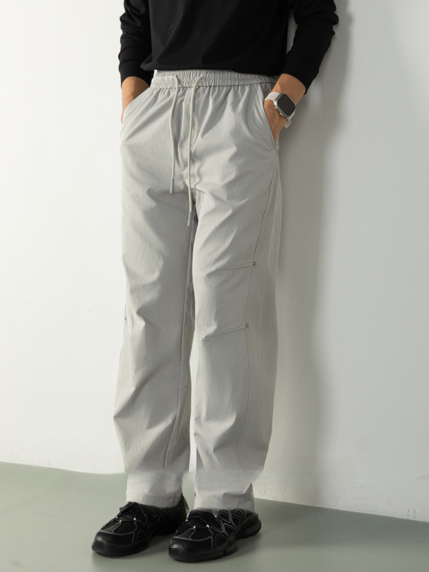 【無界運動系列】零感微寬鬆梭織休閒長褲男士戶外登山透氣工裝褲