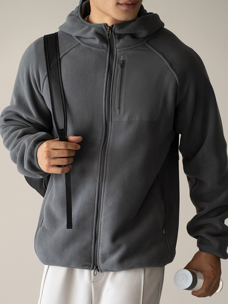 【先鋒系列】連帽抓絨衝鋒衣2025秋冬防風保暖加厚雙拉鍊新款外套