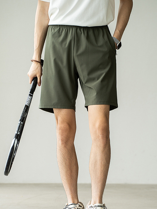 速乾透氣網孔五分褲男士2025夏季涼感運動休閒短褲