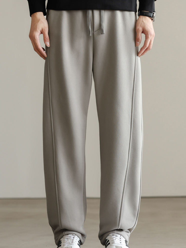 秋冬季寬鬆運動衛褲男士2025秋季美式高街直筒垂感男褲子