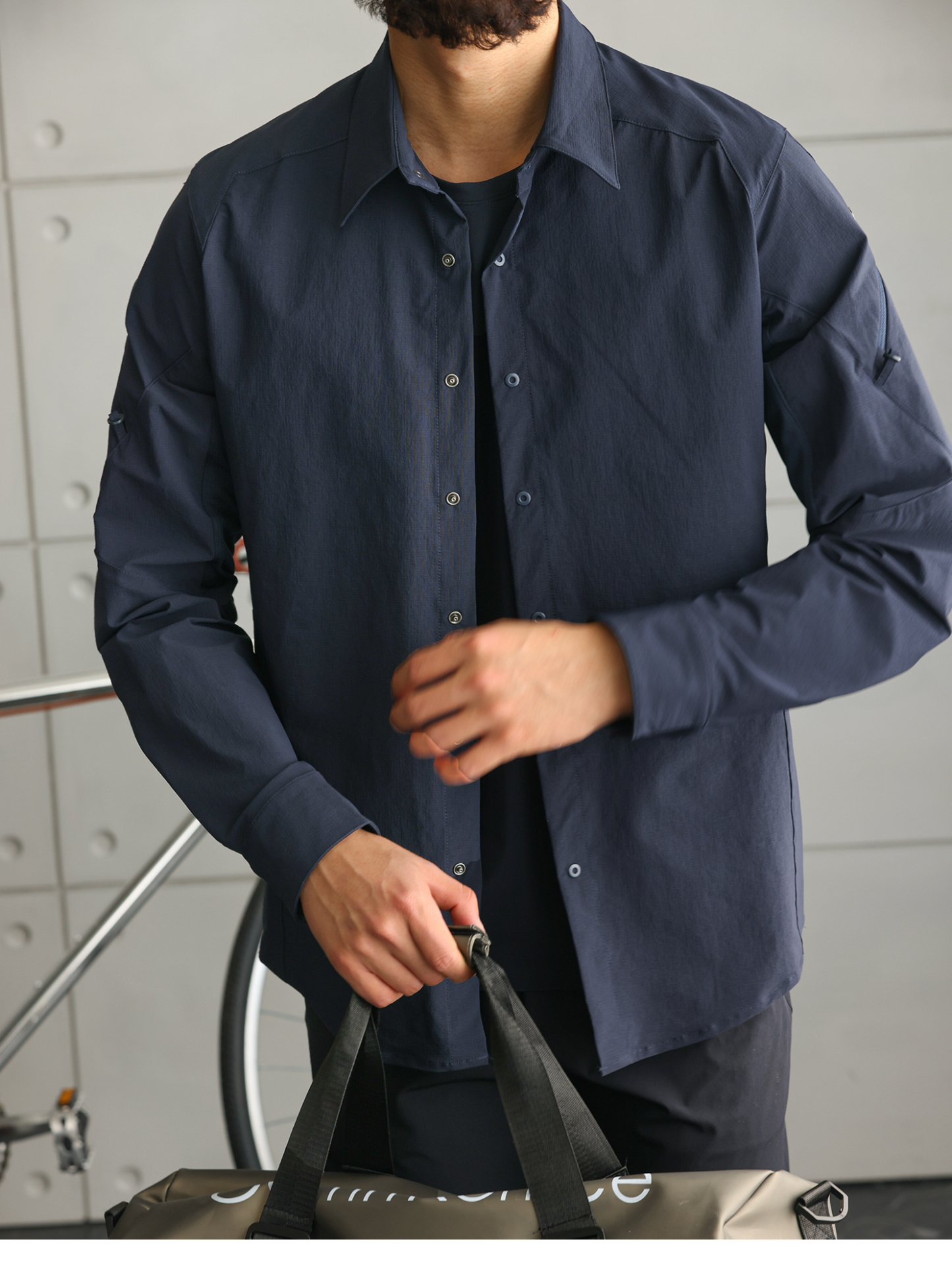 【都市輕旅】多場景速乾透氣通勤運動襯衫休閒商務襯衣男