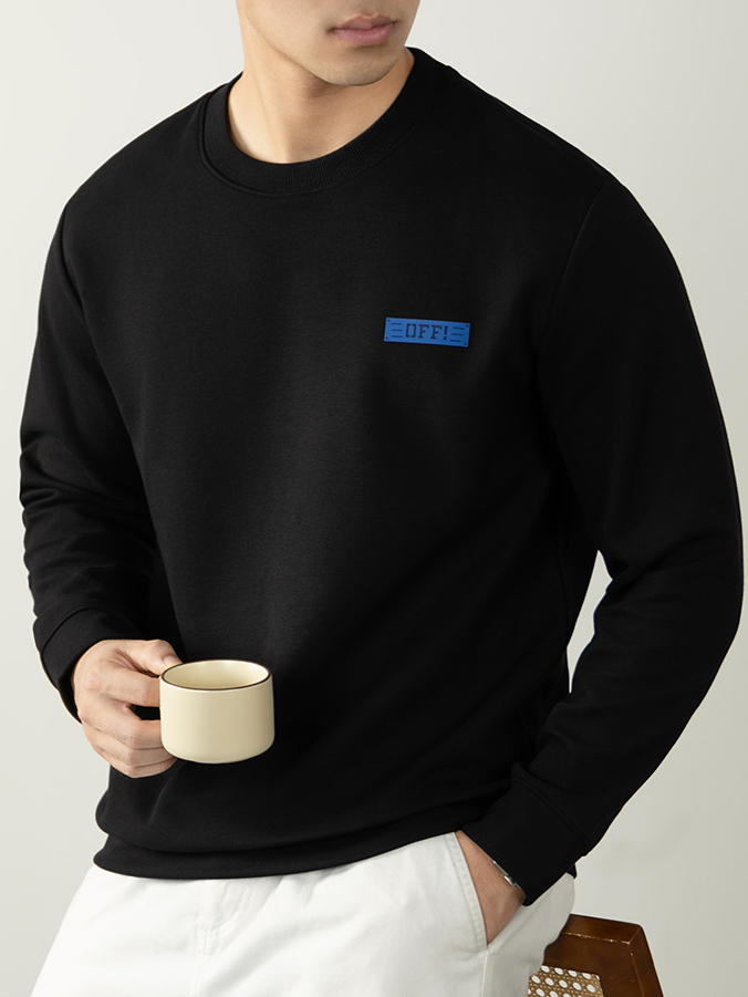 紳士鬆弛感| 重磅360G表裏雙工藝圓領衛衣男休閒高端3D發泡印花