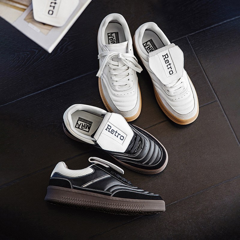 MRA改良足球板鞋男款秋季運動休閒阿甘小白鞋平底通勤翻蓋德訓鞋