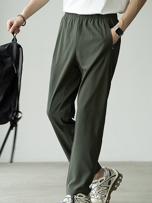 零感三防Teflon四面彈透氣休閒褲男士2025夏新款戶外涼感速乾長褲