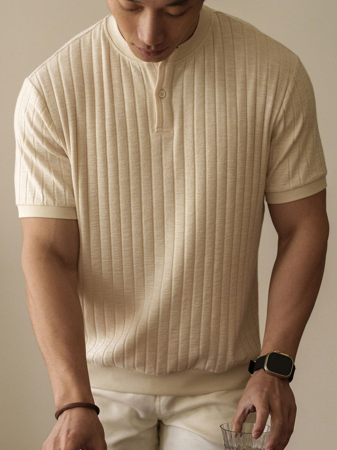 輕運動復古經典棉混紡小翻領POLO衫男士2026春季挺括透氣休閒T恤