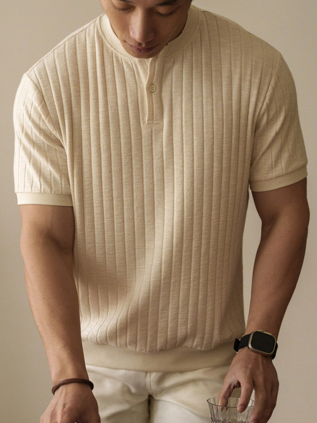 輕運動復古經典棉混紡小翻領POLO衫男士2026春季挺括透氣休閒T恤