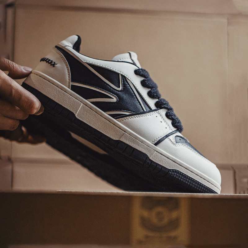 反轉熊貓黑白板鞋厚底百搭小白鞋透氣運動休閒低幫鞋子男-Retro's Wear