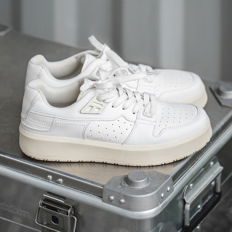 Mr.A2023夏季新款碎冰苏打裂纹小白鞋男鞋百搭厚底板鞋运动休闲鞋-Retro's Wear