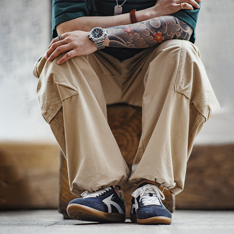 新款復古德訓鞋男春夏季運動小眾百搭輕便軟底休閒板鞋-Retro's Wear