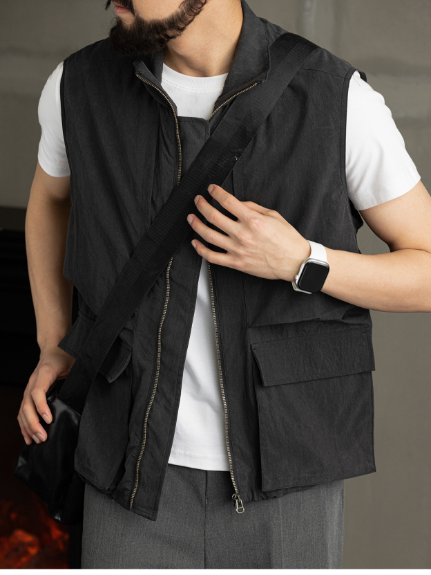 【都市輕旅】夏季天絲薄款坎肩馬甲男士休閒無袖背心外套