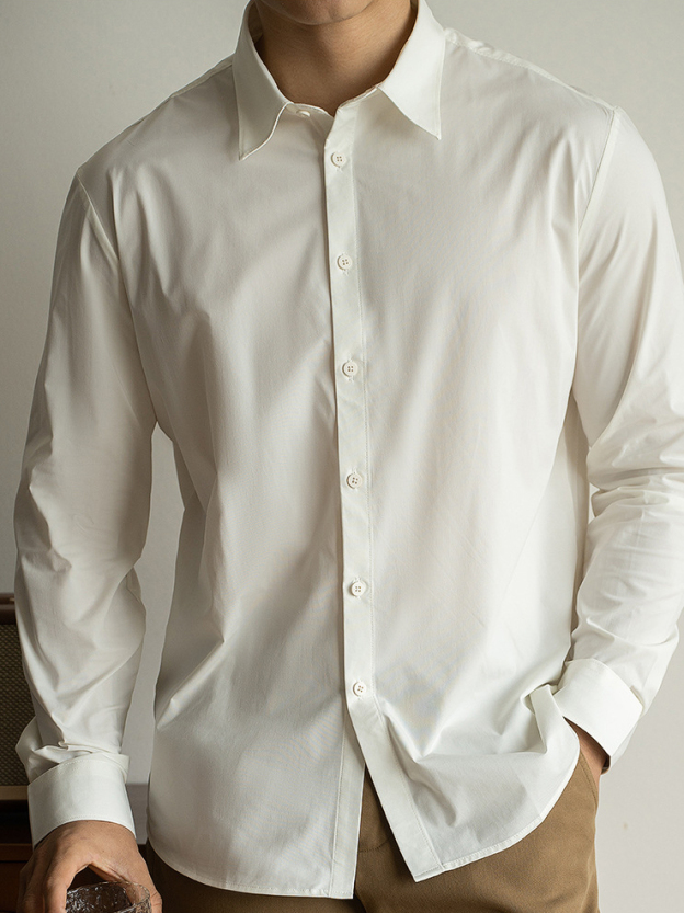 100G輕量化無痕0壓感四面彈長袖男2025春商務新款