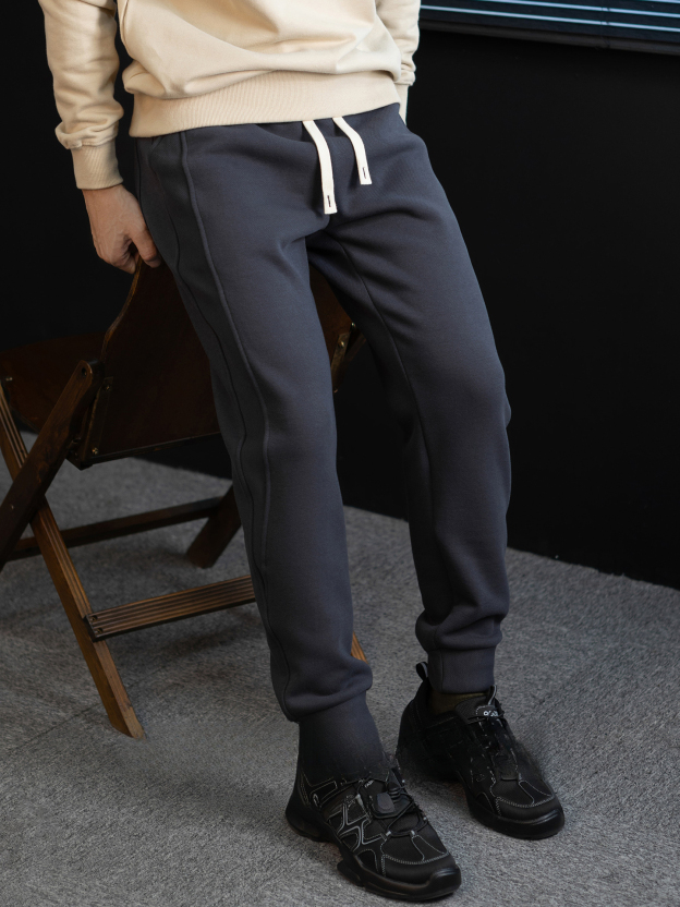 400G高克重斜紋棉加絨休閒長褲男士冬季高端防寒保暖運動抽繩衛褲