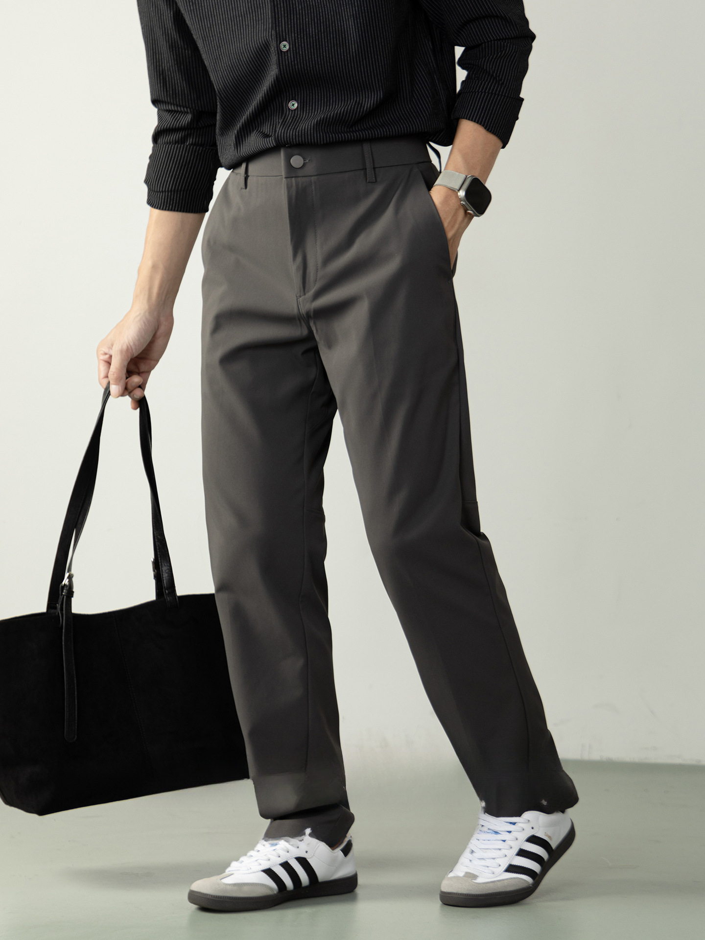 垂順有型！免燙易打理！高奢商務直筒西褲男士長褲高級感休閒通勤