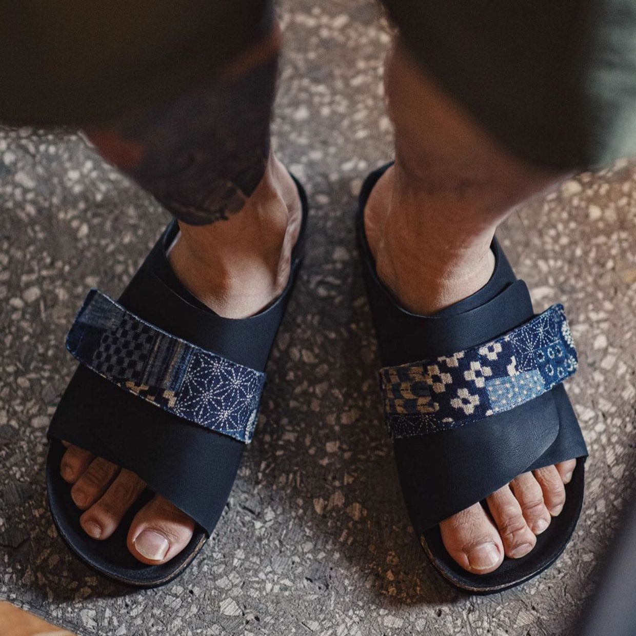 復古軟木拖鞋子男士2025夏季新款外穿魔術貼休閒小眾一字涼拖