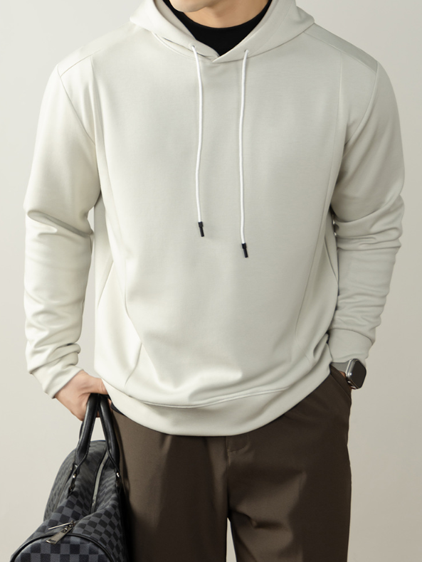 【垂墜感強親膚】320克重磅莫代爾雲感棉質連帽衫男士長袖寬鬆版型秋冬外套