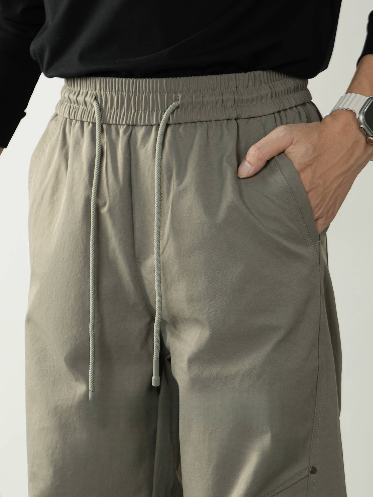 【無界運動系列】零感微寬鬆梭織休閒長褲男士戶外登山透氣工裝褲