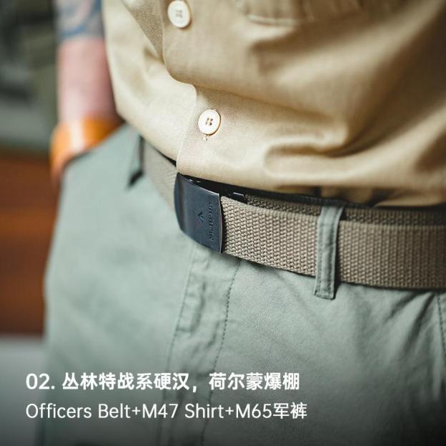 馬登工裝無孔鬆緊彈力編織皮帶單圈快脫硬漢休閒褲腰帶-Retro's Wear