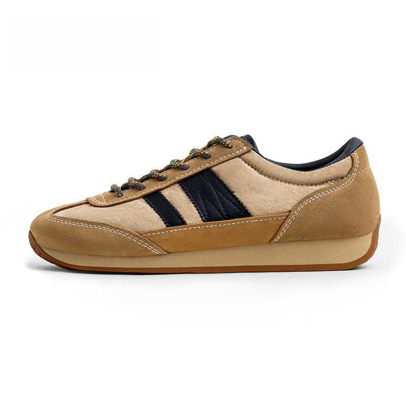 秋冬新款慢跑潮鞋男休閒運動德訓鞋透氣低幫百搭復古阿甘鞋-Retro's Wear