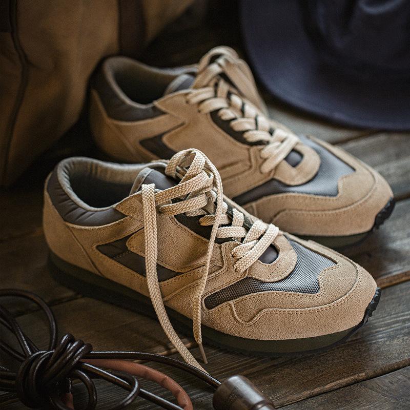 馬登工裝英訓鞋春季新款運動休閒男鞋低幫板鞋小眾阿甘鞋-Retro's Wear