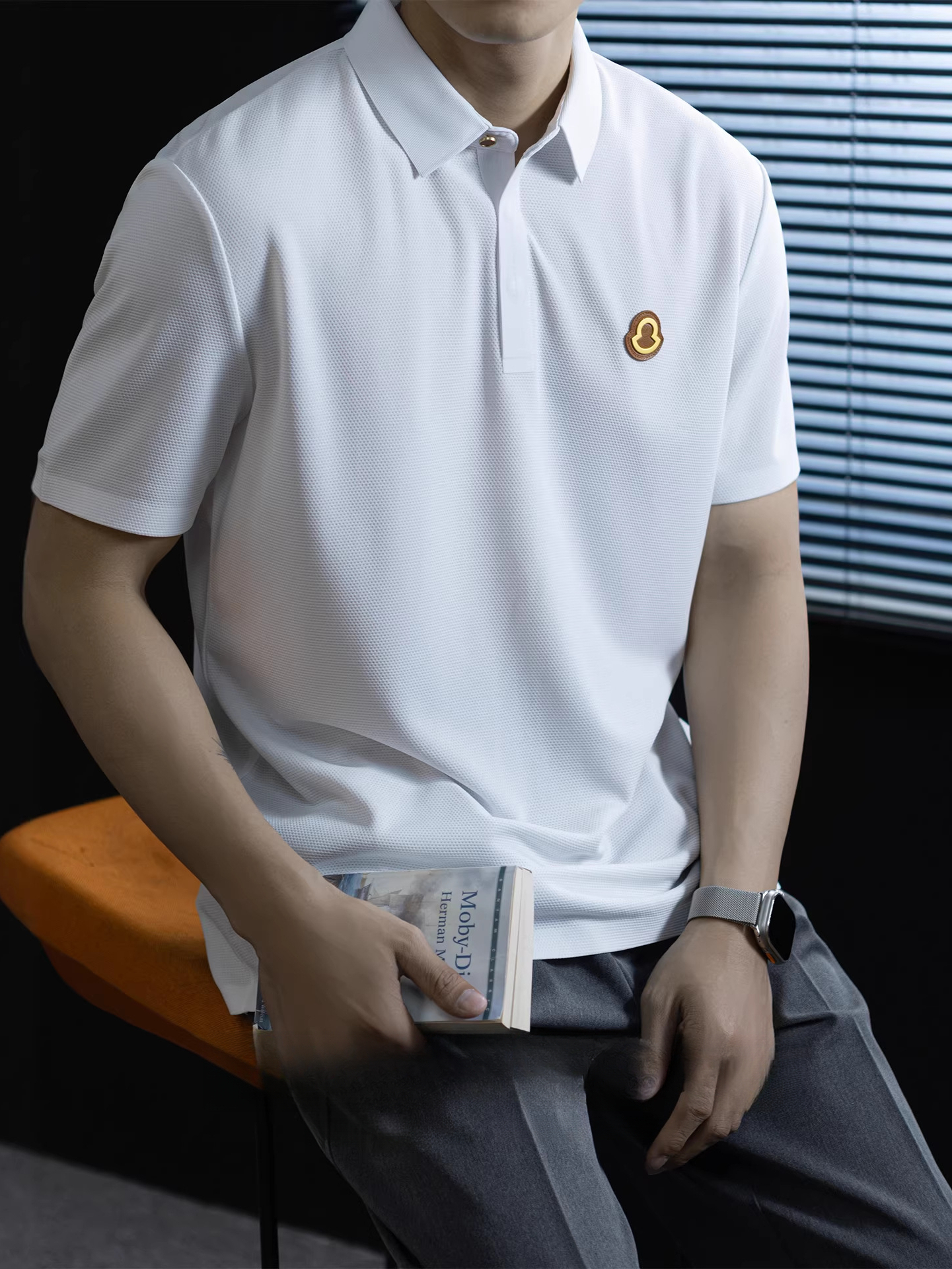 高奢系列｜冰絲涼感速幹polo衫男扁機領夏季短袖商務休閒保羅衫