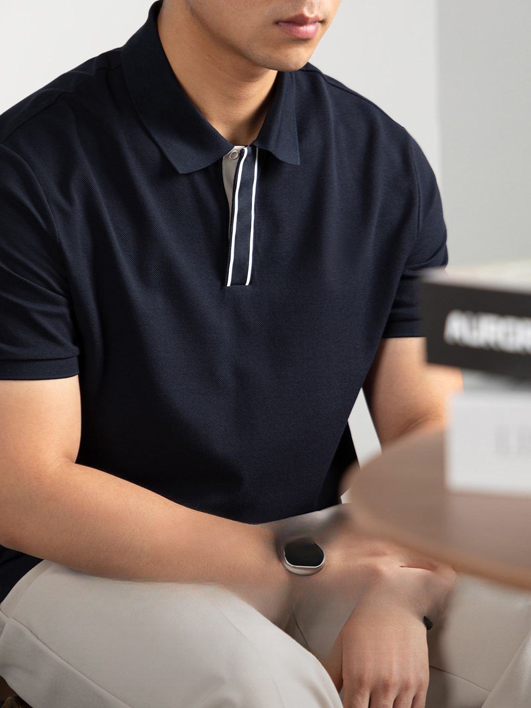 【重奢/珠地】精梳純棉Polo衫男短袖夏季商務涼感高端暗釦撞色T桖