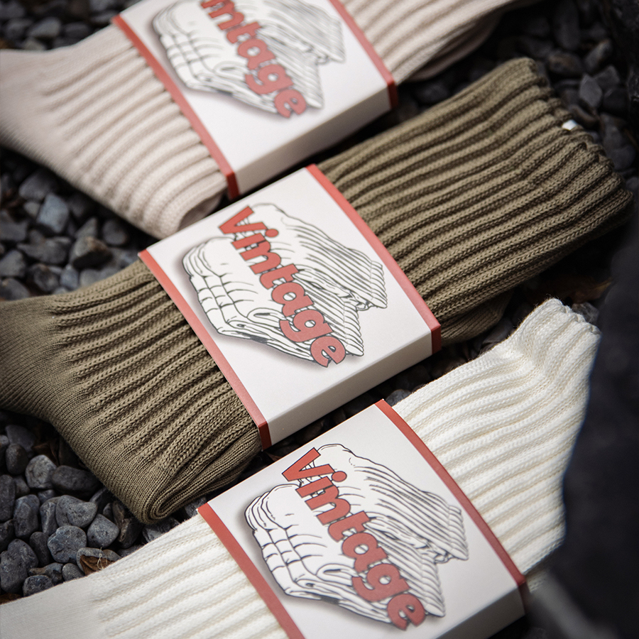 日系復古針織中筒襪子阿美咔嘰純棉粗針美式長襪男秋冬