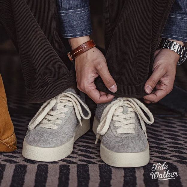 德訓鞋2025新款設計感小眾秋冬季百搭翻毛皮男鞋厚底增高板鞋