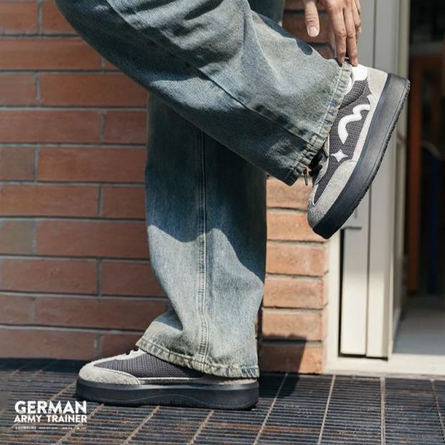 甜甜圈德訓鞋男鞋秋季阿甘鞋厚底運動休閒板鞋復古百搭潮鞋子