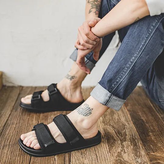 拖鞋男士新款夏季休閒開車涼鞋男款兩用潮流外穿沙灘涼拖