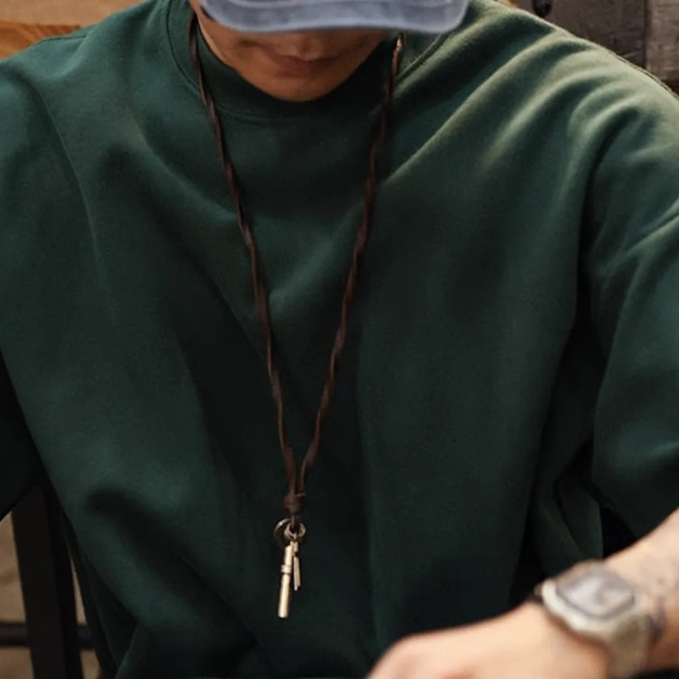 美式復古金屬求生哨子戰術戶外項鍊皮鏈露營吊墜配飾