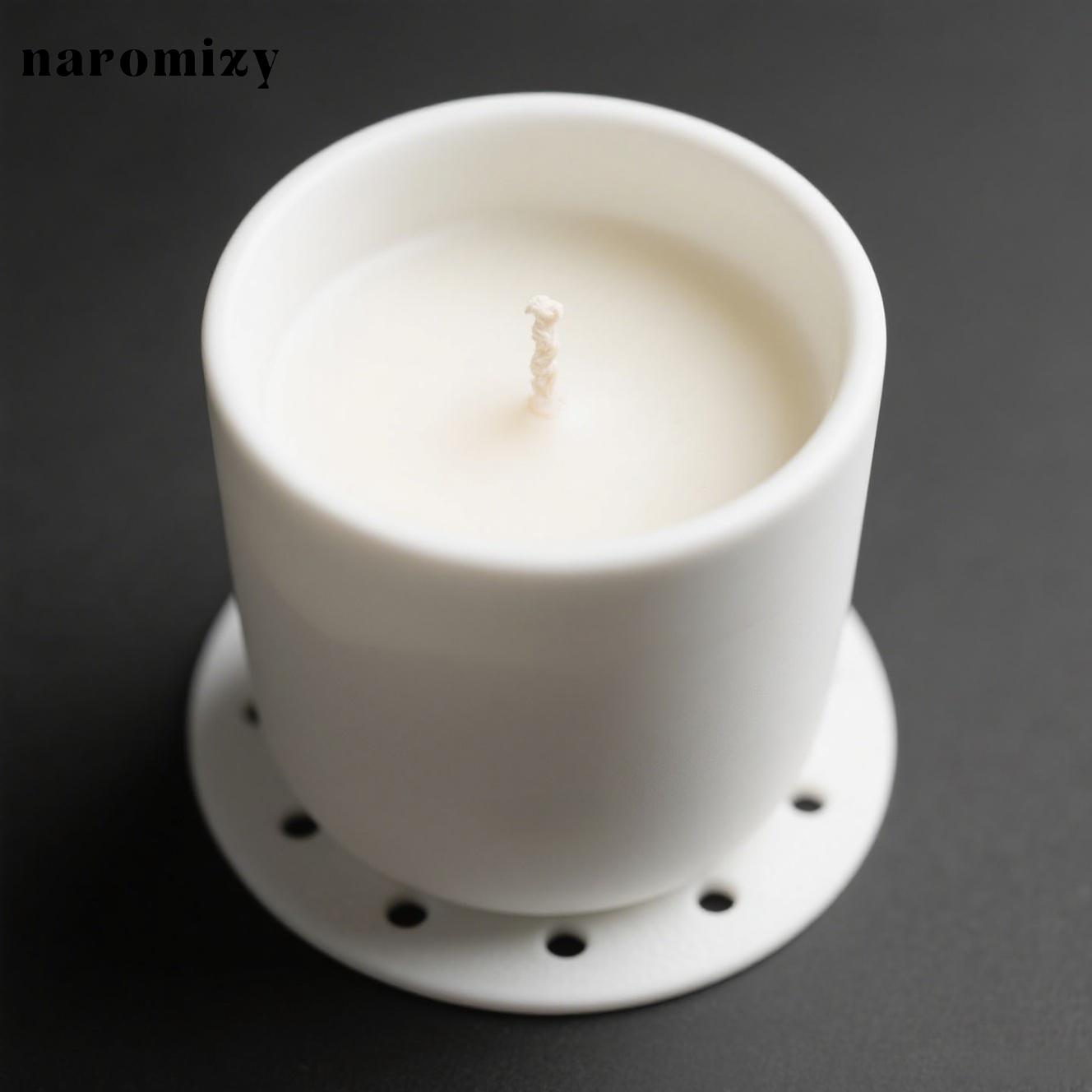 White ceramic scented candle