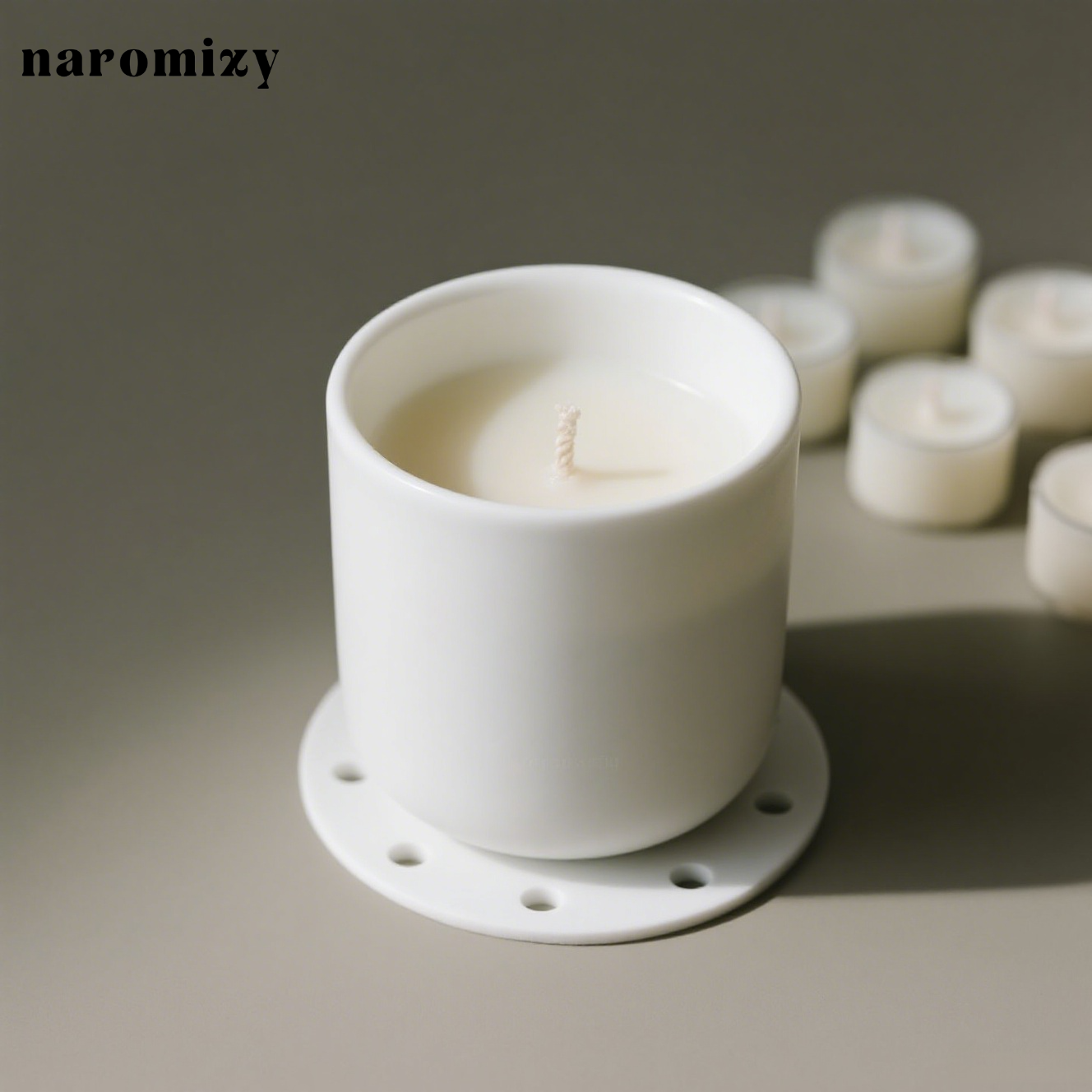 White ceramic scented candle