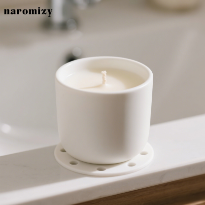 White ceramic scented candle