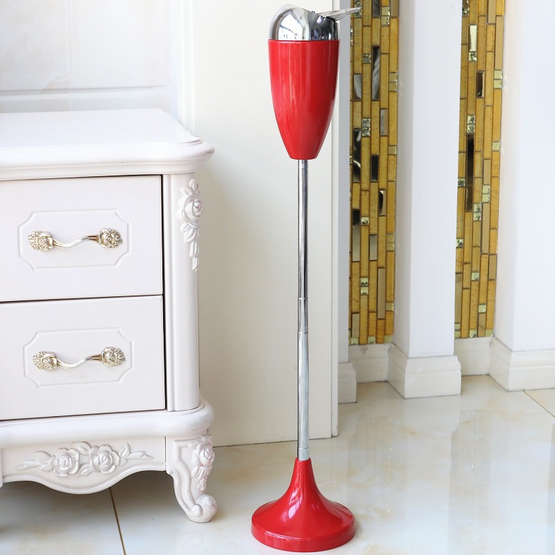 Hot selling large vertical metal ashtray creative anti-fly ash toilet lifting telescopic floor ashtray with lid