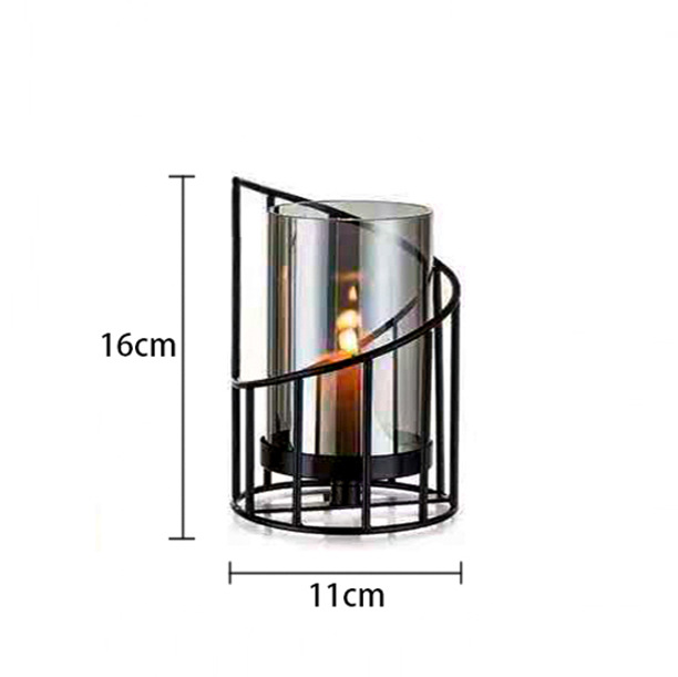 Nordic romantic candlestick ornaments living room dining table European luxury high-end iron candle decoration candlelight dinner props