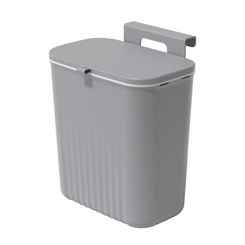 Hangable sliding lid trash can