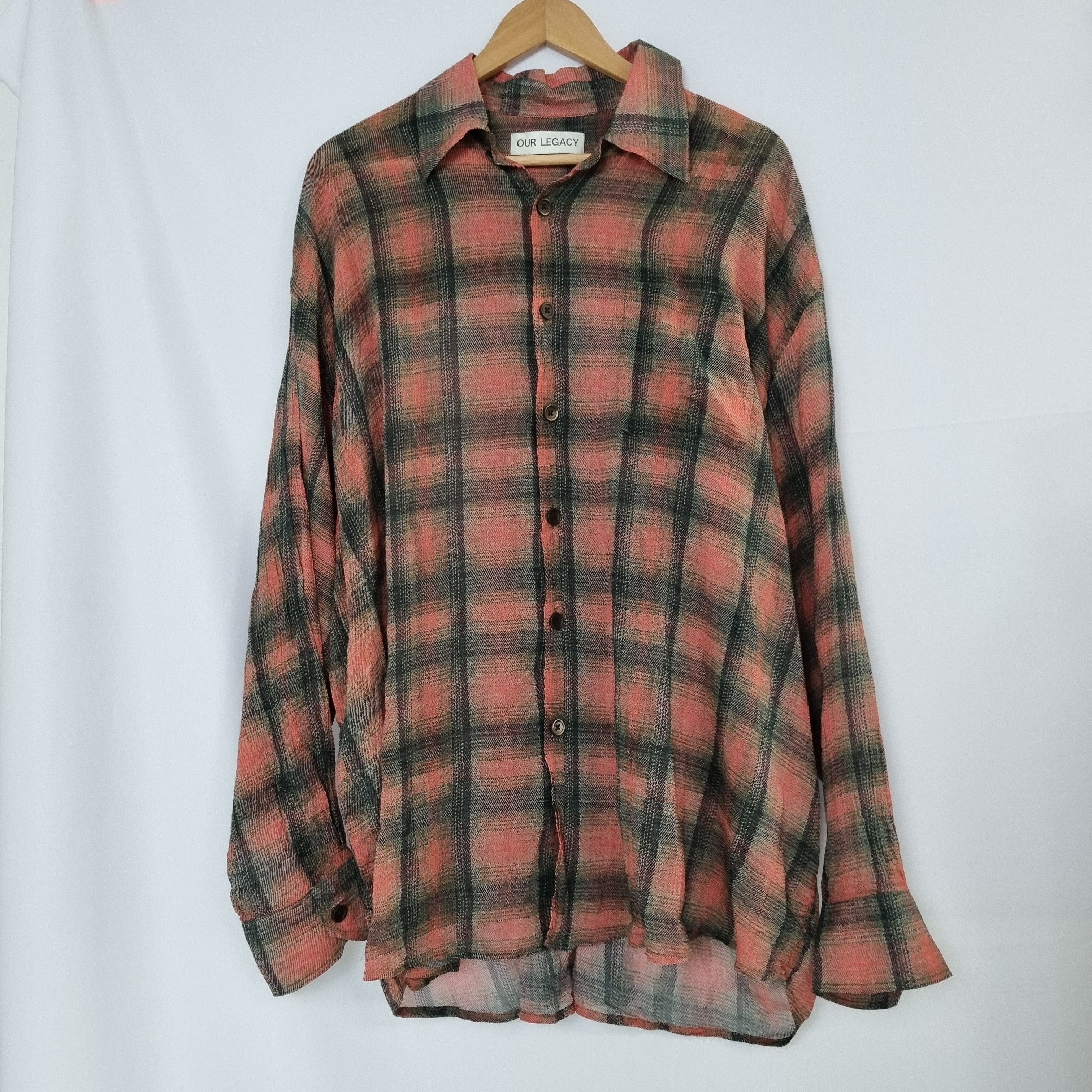 ☆関税込☆OUR LEGACY☆BORROWED SHIRT Big Lumbercheck Print☆