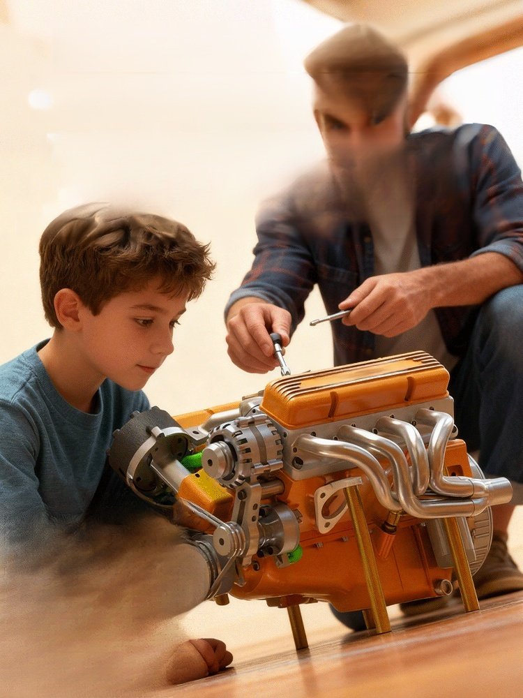 New V8 engine ornament🚗 This small-displacement V8 engine model is designed for true car enthusiasts