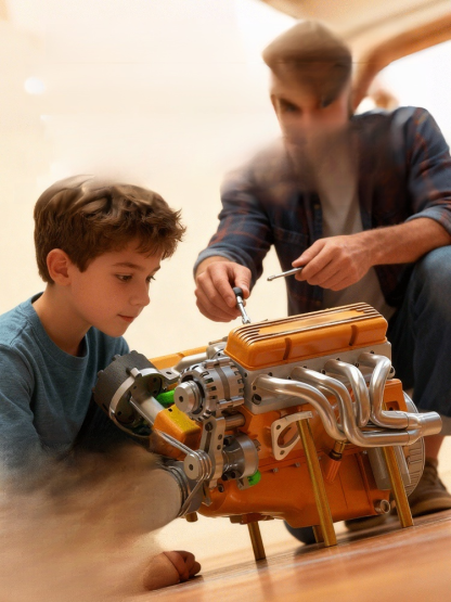 New V8 engine ornament🚗 This small-displacement V8 engine model is designed for true car enthusiasts